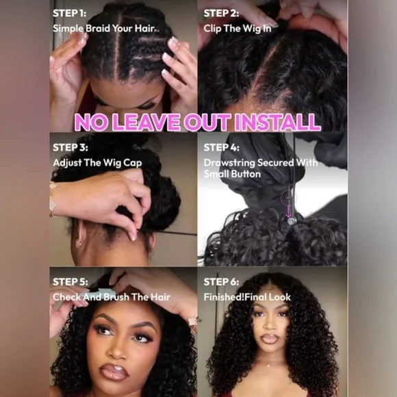 UNICE InvisiBlend V Part Water Wave Mixed Curly Human Hair 20 Inch Wig